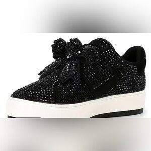 Kurt Geiger Black Crystal Bow Sneakers 6